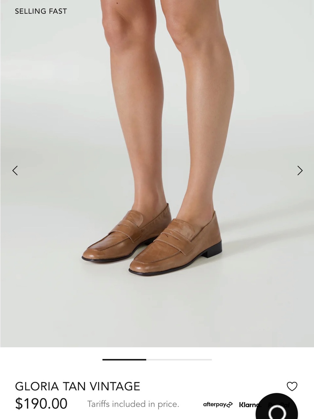 Tony Bianco Tan Gloria Vintage Leather Loafers